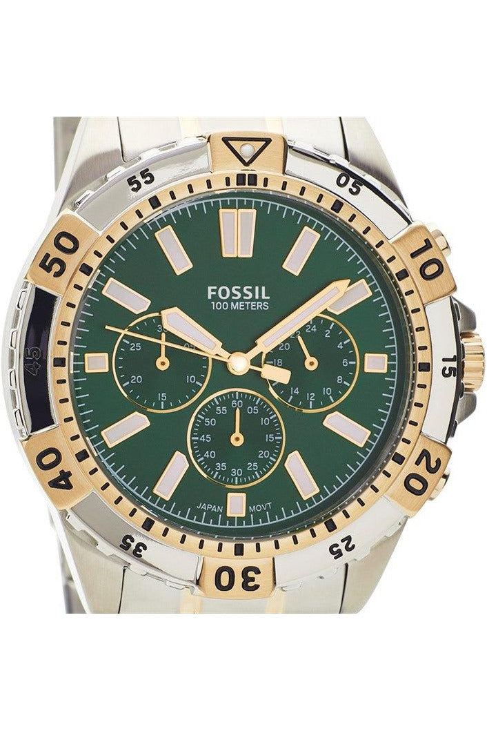 Buy Fossil Men's Chronograph Quartz Two-tone Stainless Steel Green Dial 44mm Watch FS5622 in Pakistan