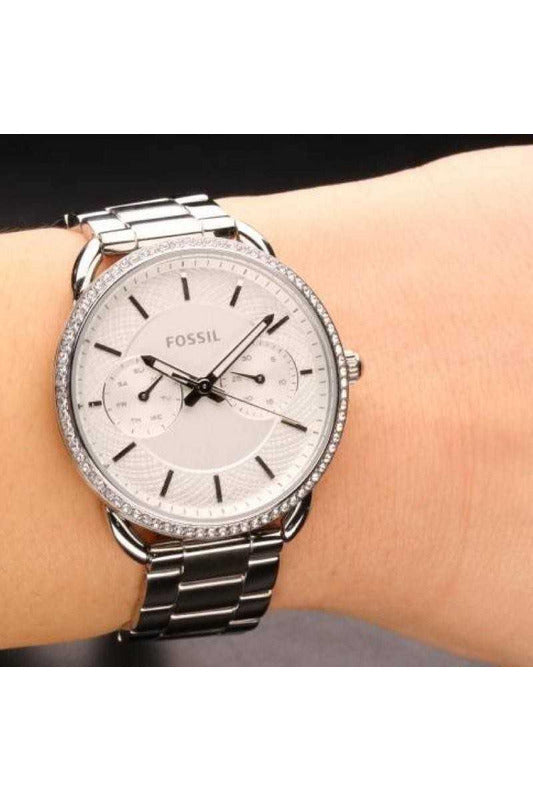 Buy Fossil Women's Quartz Silver Stainless Steel Silver Dial 35mm Watch ES4262 in Pakistan