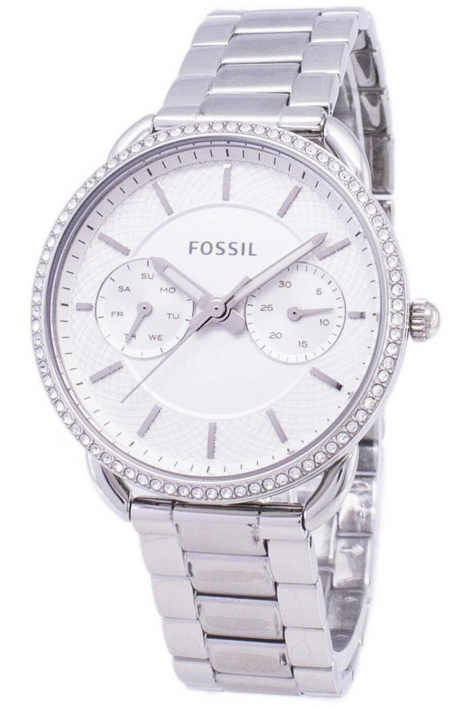 Buy Fossil Women's Quartz Silver Stainless Steel Silver Dial 35mm Watch ES4262 in Pakistan