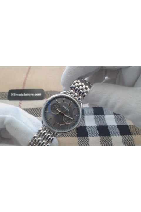 Buy Fossil Women's Quartz Silver Stainless Steel Black Mother of Pearl Dial 35mm Watch ES3911 in Pakistan