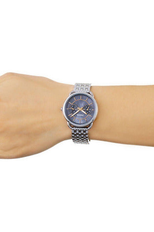 Buy Fossil Women's Quartz Silver Stainless Steel Black Mother of Pearl Dial 35mm Watch ES3911 in Pakistan