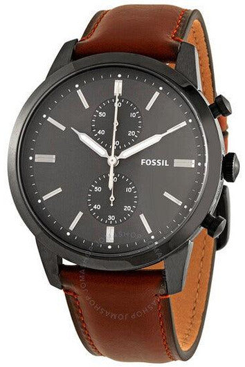 Buy Fossil Men's Chronograph Quartz Leather Strap Grey Dial 44mm Watch FS5522 in Pakistan