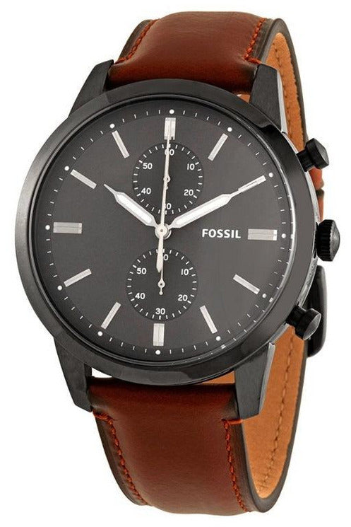 Buy Fossil Men's Chronograph Quartz Leather Strap Grey Dial 44mm Watch FS5522 in Pakistan