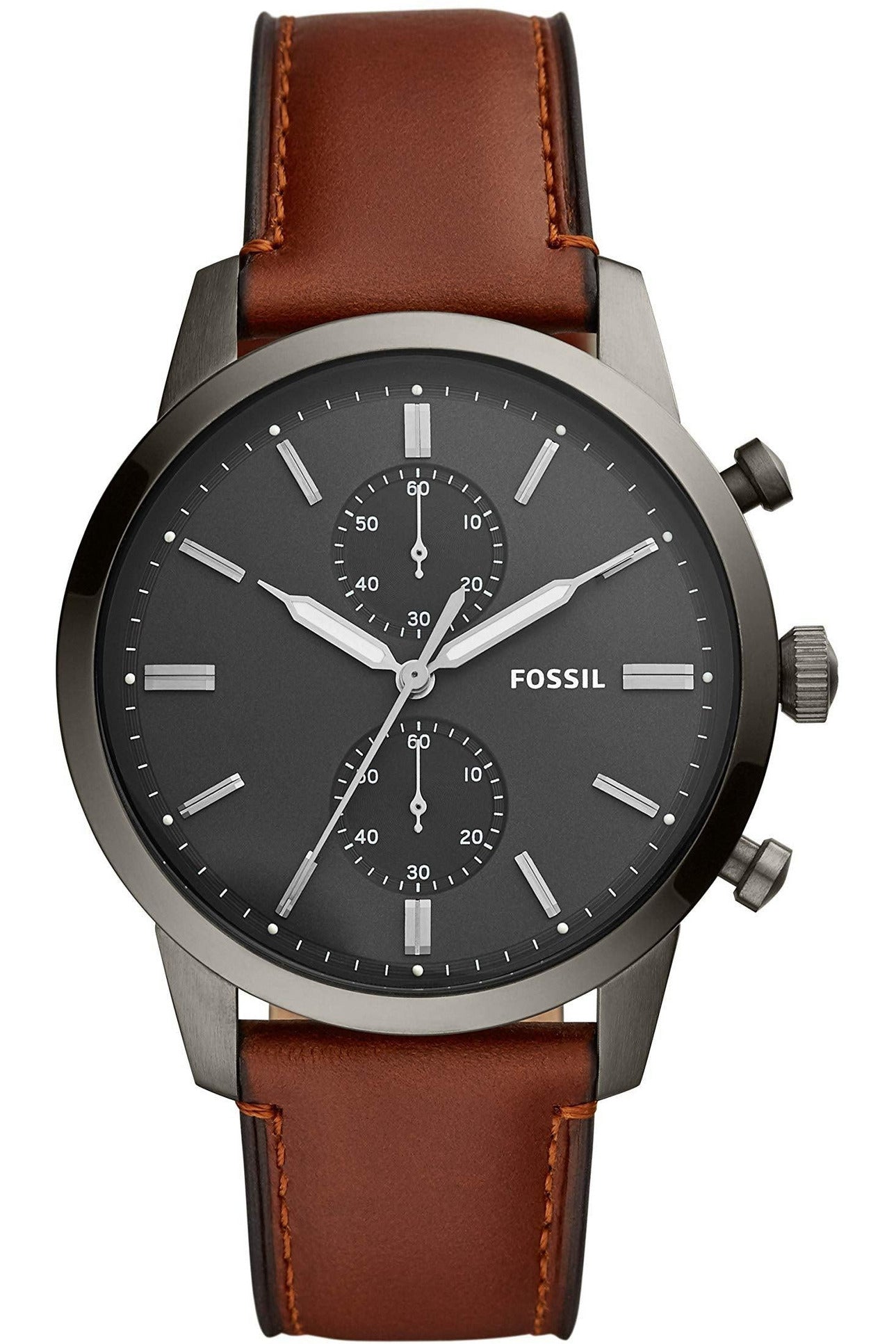 Buy Fossil Men's Chronograph Quartz Leather Strap Grey Dial 44mm Watch FS5522 in Pakistan