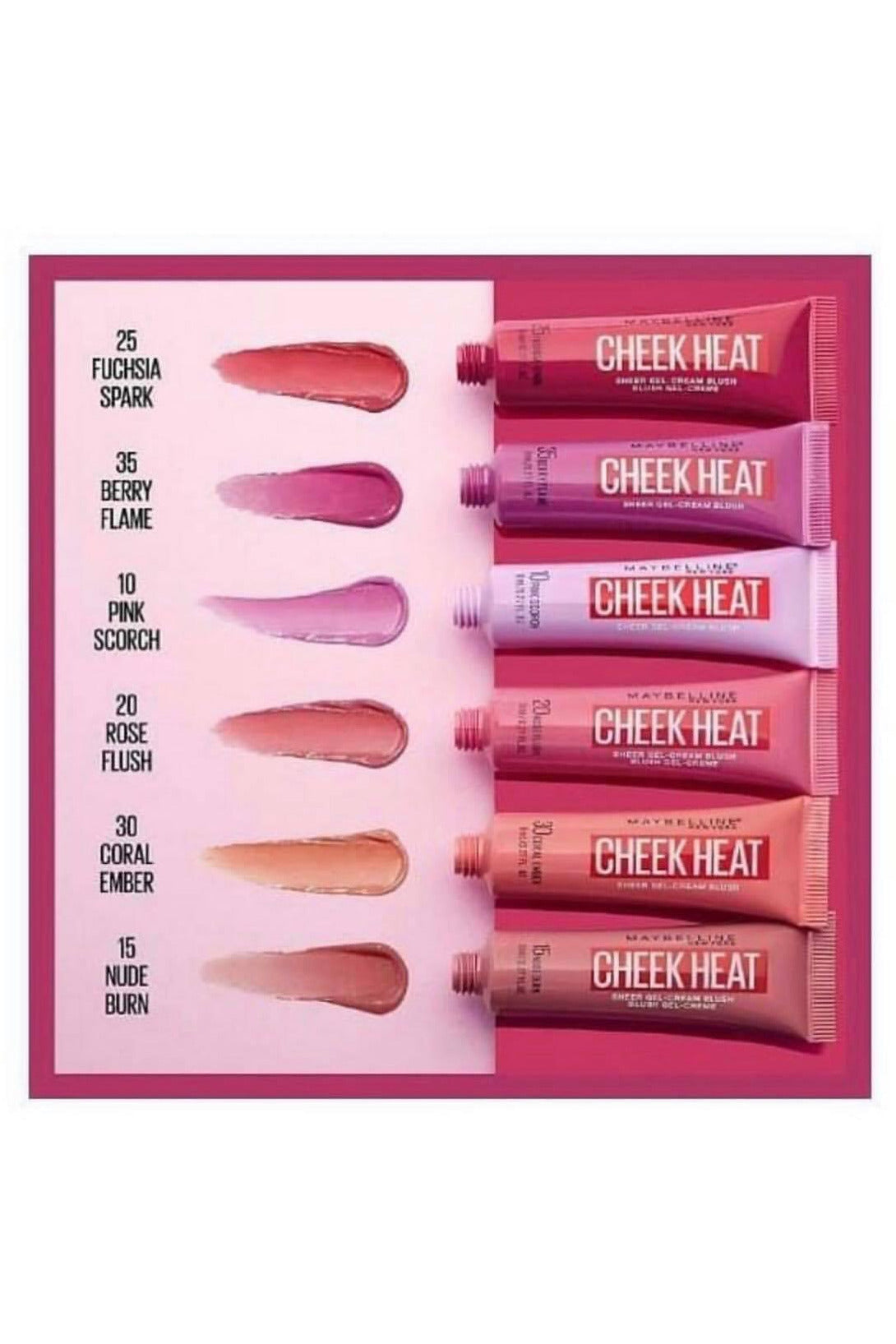 Buy Maybelline Cheek Heat Gel Cream Blush - Fuchsia Spark in Pakistan