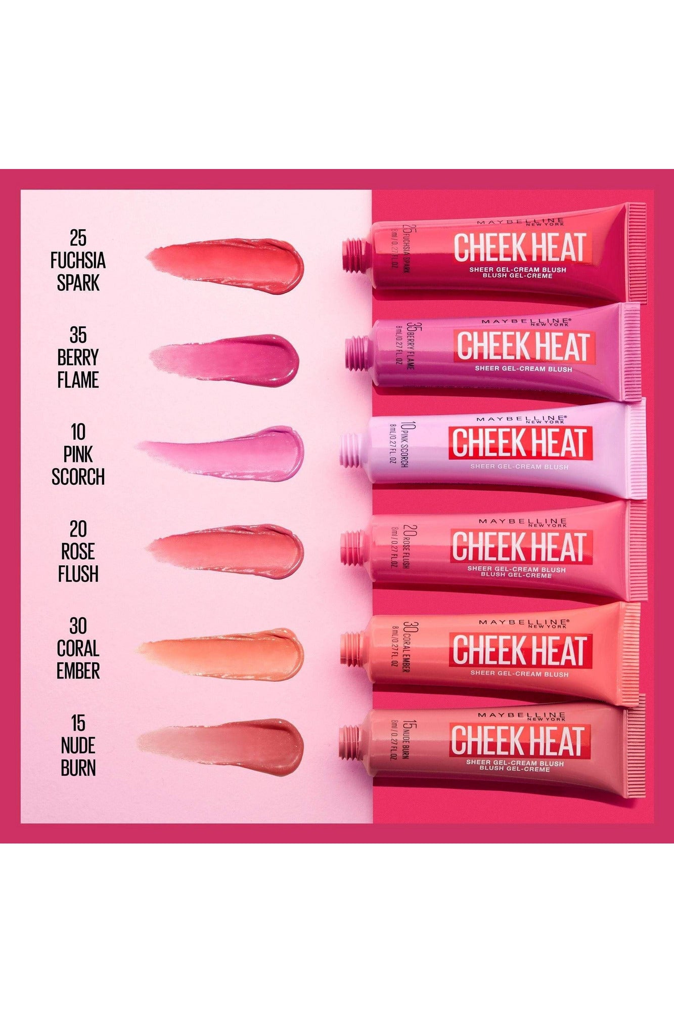 Buy Maybelline Cheek Heat Gel Cream Blush - Rose Flash in Pakistan