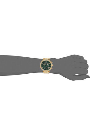 Buy Michael Kors Womens Quartz Chronograph Parker Gold Stainless Steel Green Dial 38mm Watch - Mk6263 in Pakistan