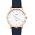 Buy Men's Quartz The Minimalist Blue Leather Strap White Dial 44Mm Watch in Pakistan