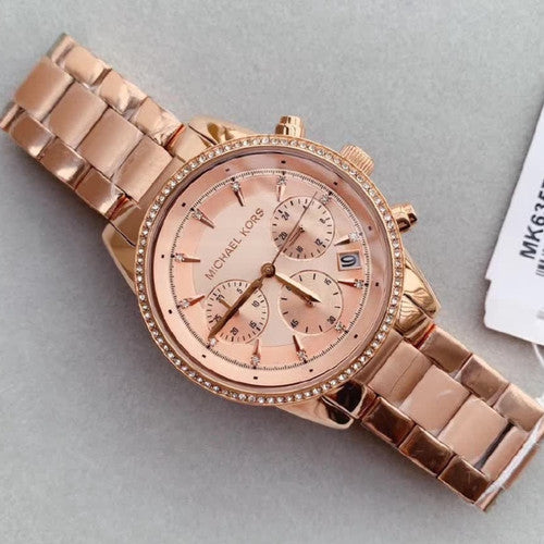 Buy Michael Kors Womens Quartz Stainless Steel Rose Gold Dial 37mm Watch - Mk6357 in Pakistan