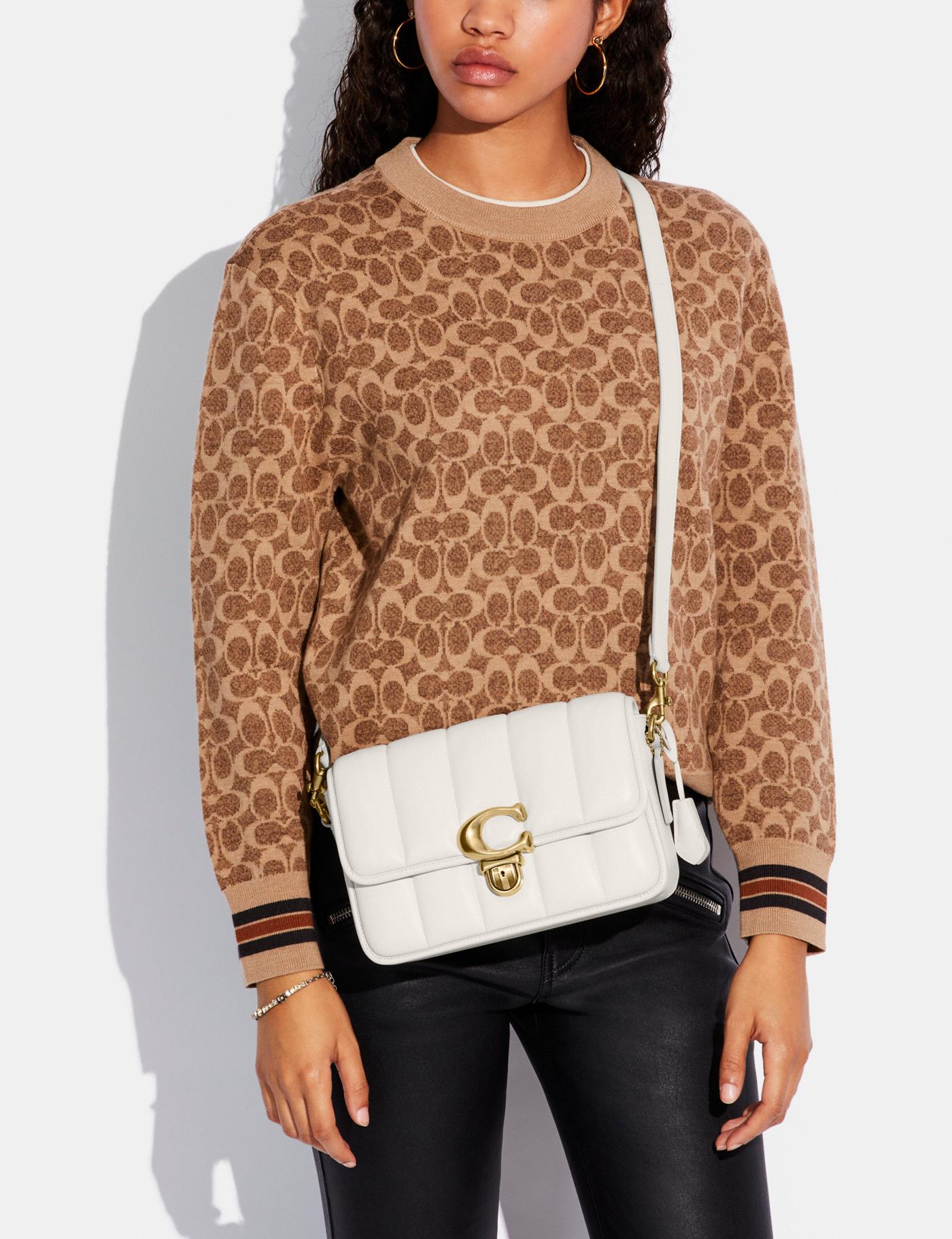 Buy Coach Studio Shoulder With Quilting Bag Medium - Chalk in Pakistan