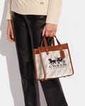 Buy Coach Field Tote In Signature Canvas With Horse And Carriage Print Bag Small - Orange in Pakistan