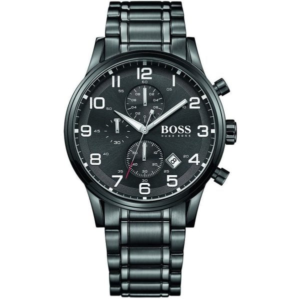 Buy Hugo Boss Chronograph Quartz Stainless Steel Black Watch for Men - 1513180 in Pakistan