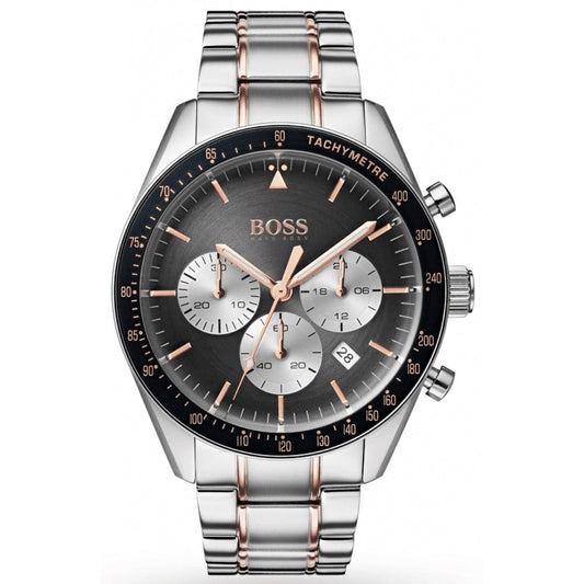 Buy Hugo Boss Mens Chronograph Quartz Stainless Steel Grey Dial 44mm Watch - 1513634 in Pakistan