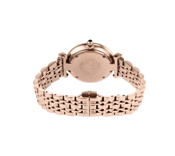 Buy Emporio Armani Women's Quartz Rose Gold Stainless Steel Silver Dial 32mm Watch AR11446 in Pakistan