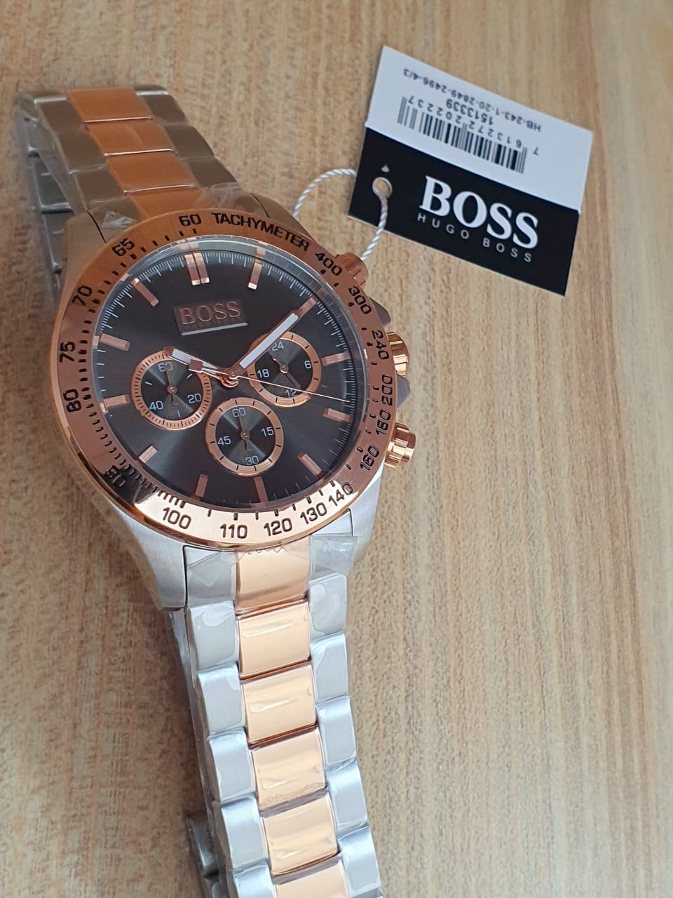 Buy Hugo Boss Mens Ikon Two-tone Rose Gold Silver Strap Grey Dial Watch - 1513339 in Pakistan