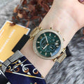 Buy Michael Kors Womens Quartz Chronograph Parker Gold Stainless Steel Green Dial 38mm Watch - Mk6263 in Pakistan