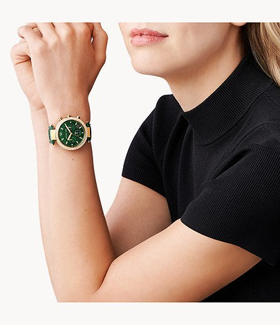 Buy Michael Kors Womens Quartz Green Leather Strap Green Dial 39mm Watch - Mk6985 in Pakistan