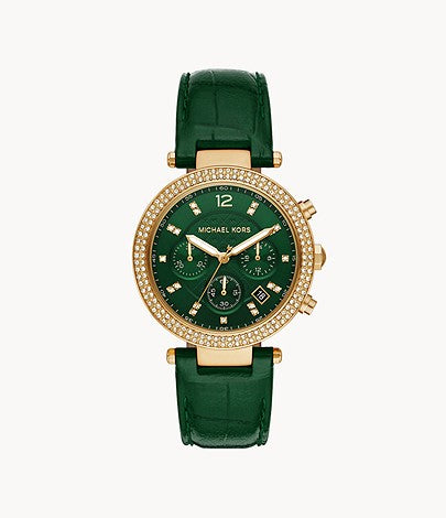 Buy Michael Kors Womens Quartz Green Leather Strap Green Dial 39mm Watch - Mk6985 in Pakistan