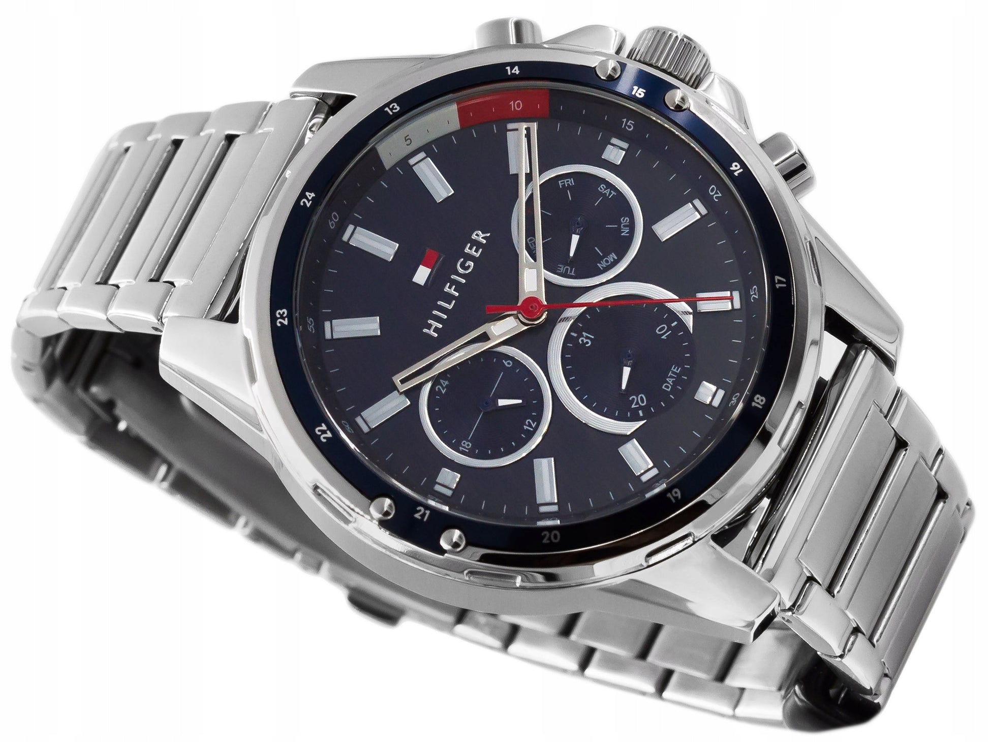 Buy Tommy Hilfiger Mens Quartz Stainless Steel Blue Dial 44mm Watch - 1791788 in Pakistan