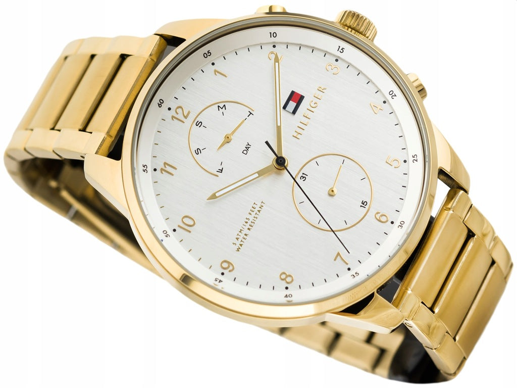 Buy Tommy Hilfiger Mens Quartz Stainless Steel Silver Dial 44mm Watch - 1791576 in Pakistan