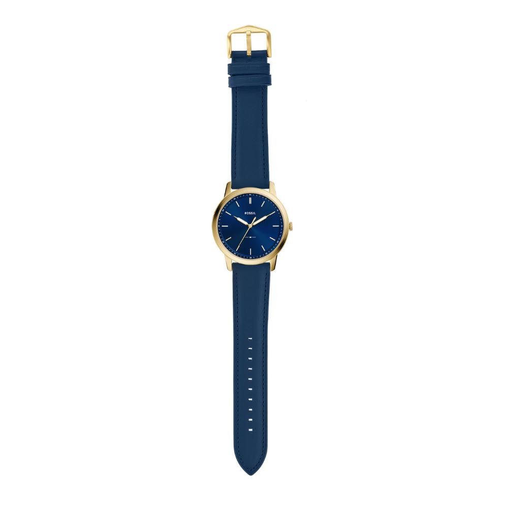 Buy Men's Quartz The Minimalist Blue Leather Strap Blue Dial 44Mm Watch in Pakistan