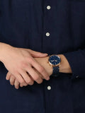 Buy The Commuter Chronograph Blue Dial Navy Leather Watch For Men in Pakistan