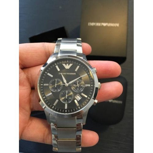 Buy Emporio Armani Mens Chronograph Quartz Stainless Steel Black Dial 43mm Watch - Ar2434 in Pakistan