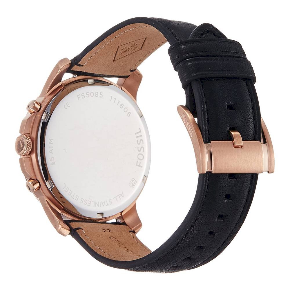 Buy Men's Quartz Analog Grey Dial Black Leather Strap Watch in Pakistan