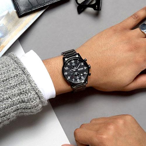 Buy Hugo Boss Chronograph Quartz Stainless Steel Black Watch for Men - 1513180 in Pakistan