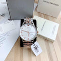 Buy Emporio Armani Men's Chronograph Quartz Stainless Steel White Dial 43mm Watch AR0399 in Pakistan