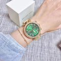 Buy Michael Kors Womens Quartz Chronograph Parker Gold Stainless Steel Green Dial 38mm Watch - Mk6263 in Pakistan