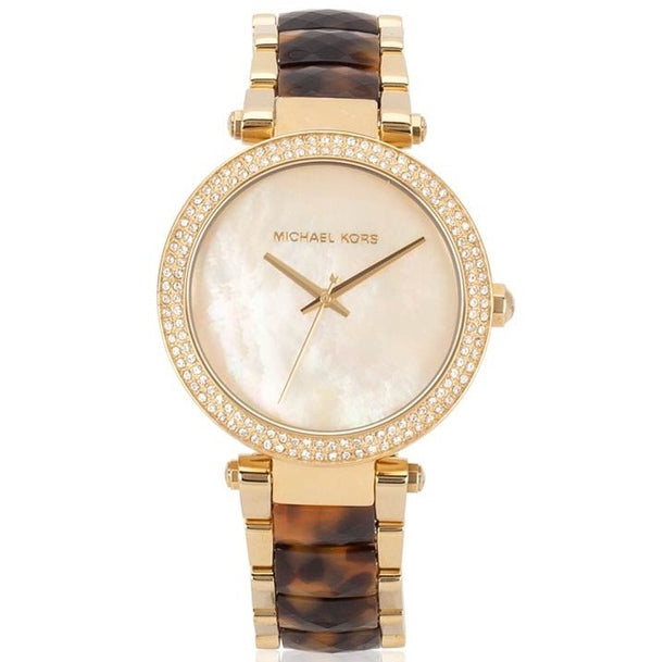 Buy Michael Kors Parker Mother Of Pearl Dial Two Tone Stainless Steel Strap Women's Watch - Mk6518 in Pakistan