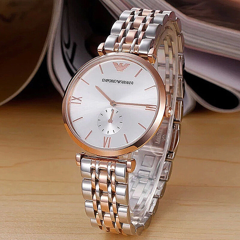 Buy Emporio Armani Men’s Quartz Two Tone Stainless Steel Silver Dial 40mm Watch - AR1677 in Pakistan