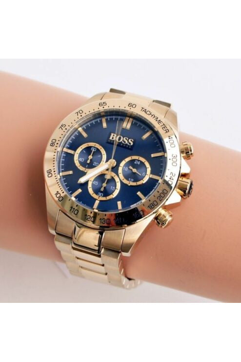 Buy Hugo Boss Men’s Chronograph Quartz Stainless Steel Blue Dial 44mm Watch 1513340 in Pakistan