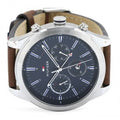 Buy Tommy Hilfiger Mens Quartz Brown Leather Strap Blue Dial 44mm Watch - 1791741 in Pakistan