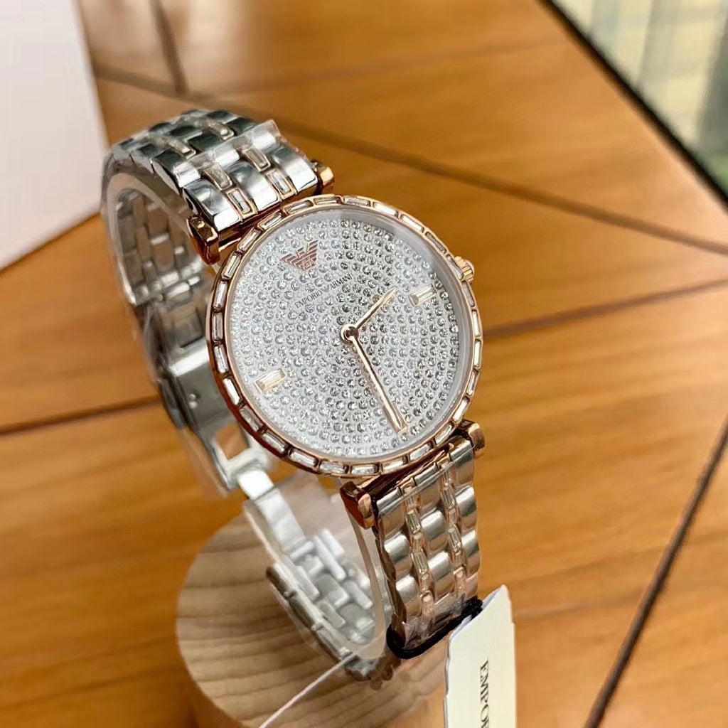 Buy Emporio Armani Women's Analog Stainless Steel Silver Dial 32mm Watch AR11293 in Pakistan