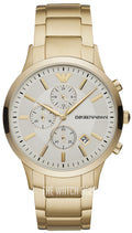 Buy Emporio Armani Mens Chronograph Quartz Stainless Steel Off White Dial 43mm Watch - Ar11332 in Pakistan