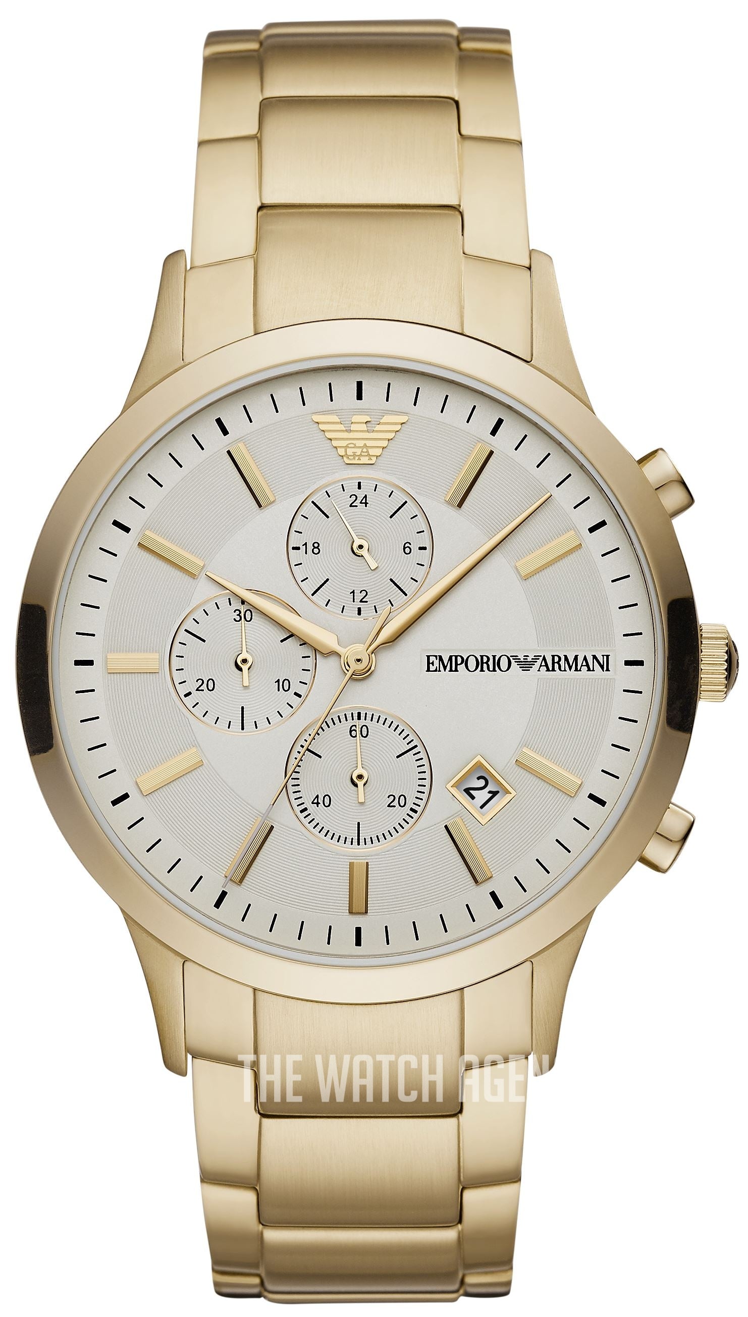 Buy Emporio Armani Mens Chronograph Quartz Stainless Steel Off White Dial 43mm Watch - Ar11332 in Pakistan