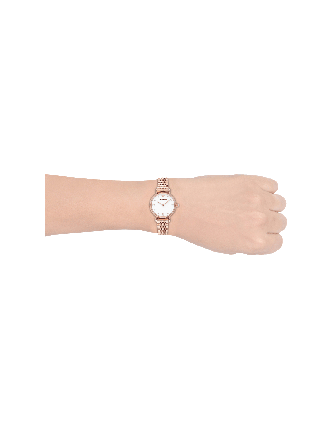 Buy Emporio Armani Womens Rose Gold Stainless Steel White Dial 32mm Watch - Ar11267 in Pakistan