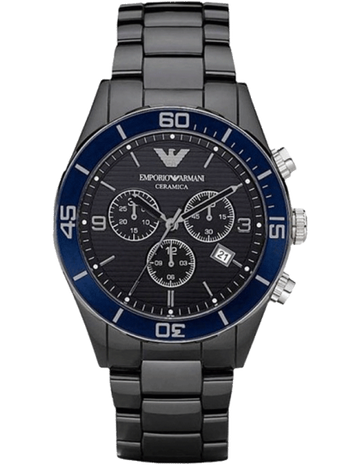 Buy Emporio Armani Men’s Chronograph Stainless Steel Black Dial 43mm Watch - AR1429 in Pakistan