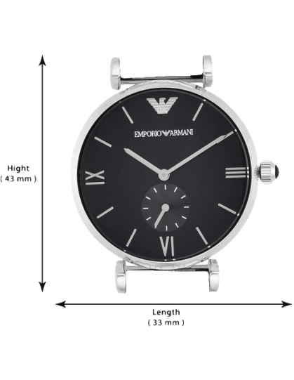 Buy Emporio Armani Stainless Steel Black Dial 40mm Watch for Men - Ar1676 in Pakistan