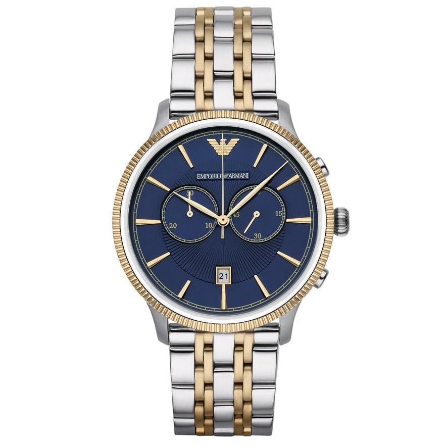 Buy Emporio Armani Men's Chronograph Stainless Steel Blue Dial 43mm Watch AR1847 in Pakistan