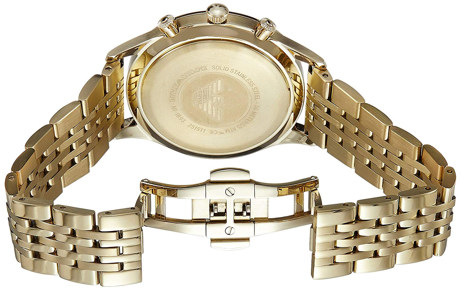 Buy Emporio Armani Mens Analogue Quartz Stainless Steel Black Dial 41mm Watch - Ar1893 in Pakistan