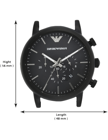 Buy Emporio Armani Chronograph Quartz Leather Strap Black Dial 46mm Watch for Men - Ar1970 in Pakistan