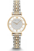 Buy Emporio Armani Women's Analog Two Tone Stainless Steel White Dial 32mm Watch AR8031 in Pakistan