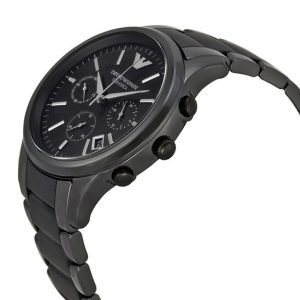 Buy Emporio Armani Mens Chronograph Quartz Stainless Steel Black Dial 43mm Watch - Ar1452 in Pakistan