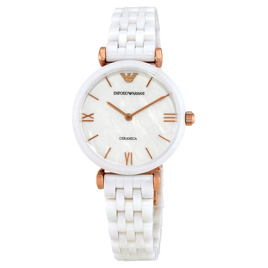 Buy Emporio Armani Womens Quartz Stainless Steel Mother Of Pearl Dial 30mm Watch - Ar1486 in Pakistan