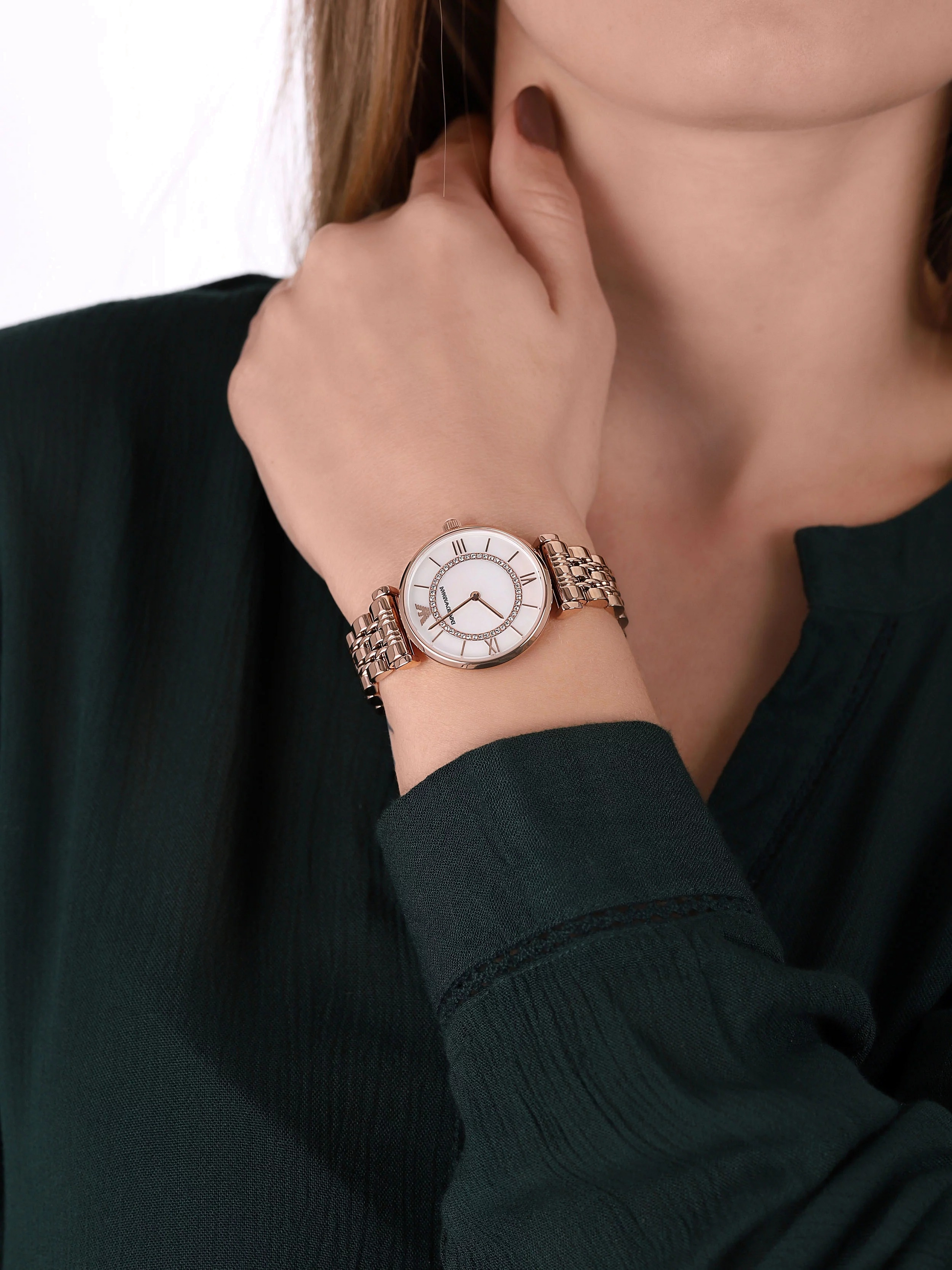 Buy Emporio Armani Womens Analog Stainless Steel Mother Of Pearl Dial 32mm Watch - Ar1909 in Pakistan