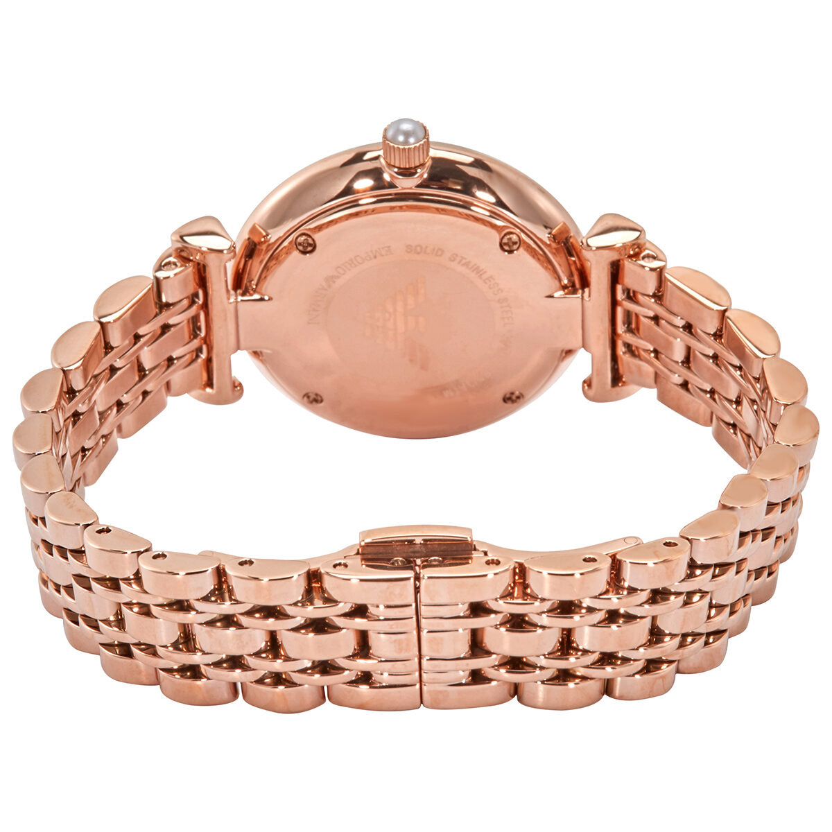 Buy Emporio Armani Womens Rose Gold Stainless Steel White Dial 32mm Watch - Ar11267 in Pakistan