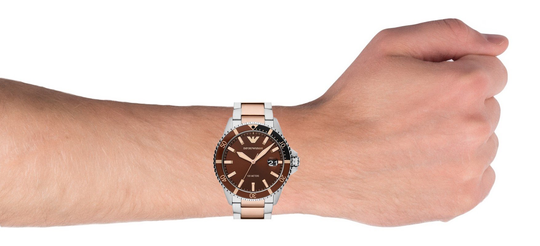 Buy Emporio Armani Men’s Quartz Stainless Steel Brown Dial 42mm Watch - AR11340 in Pakistan